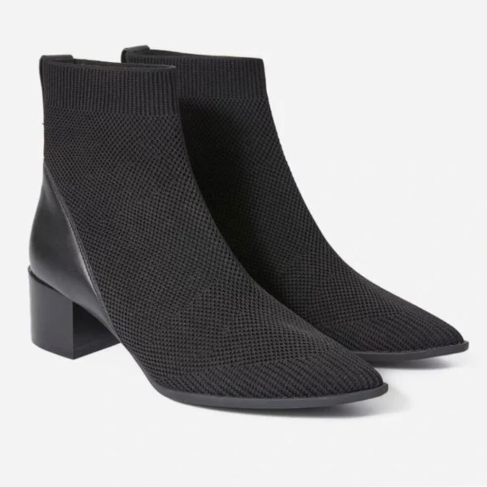 Everlane The Boss Boot In Reknit - Black - Size 10